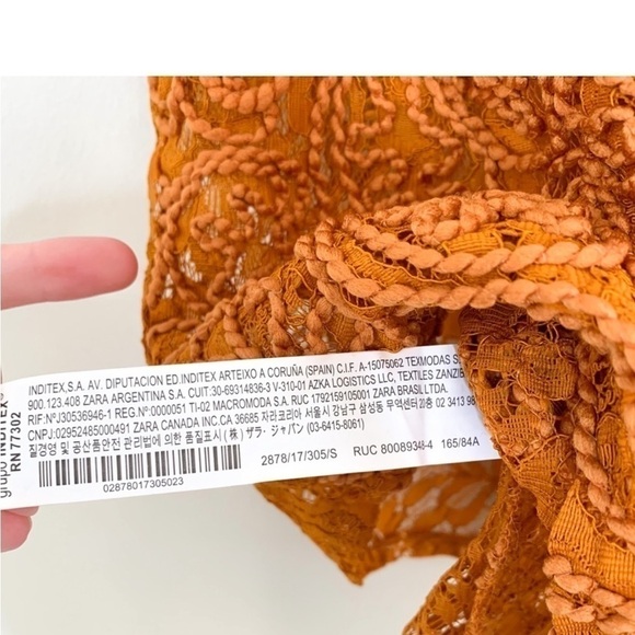 Zara Trafaluc Mustard Orange
Embroidered Lace Sleeveless Tank Small S - Picture 5 of 5